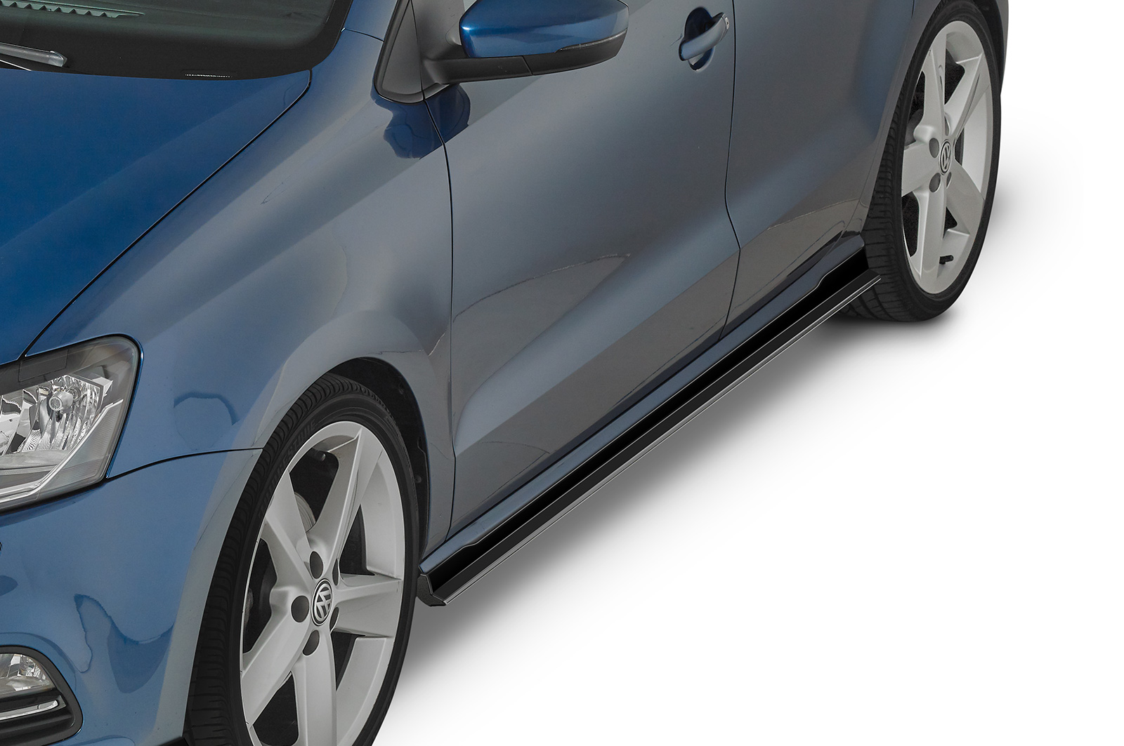 Bas de caisse (la paire) pour VW Polo 5 (Typ 6R / 6C) toutes carrosseries (2009-2017) - Fabriqué en ABS (6 finitions au choix)