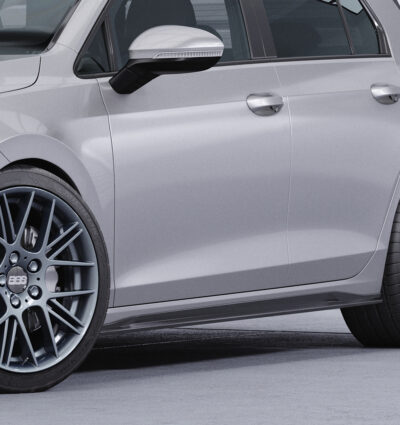 Bas de caisse (la paire) pour VW Golf 8 (Typ CD) hatchback (depuis 12/2019) - Fabriqué en ABS (6 finitions au choix)