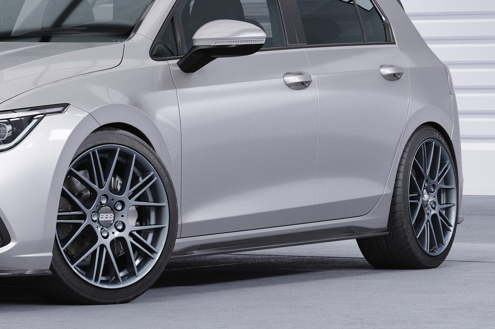 Bas de caisse (la paire) pour VW Golf 8 (Typ CD) hatchback (depuis 12/2019) - Fabriqué en ABS (6 finitions au choix)