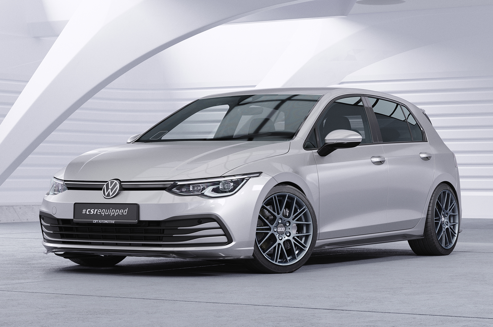 Bas de caisse (la paire) pour VW Golf 8 (Typ CD) hatchback (depuis 12/2019) - Fabriqué en ABS (6 finitions au choix)