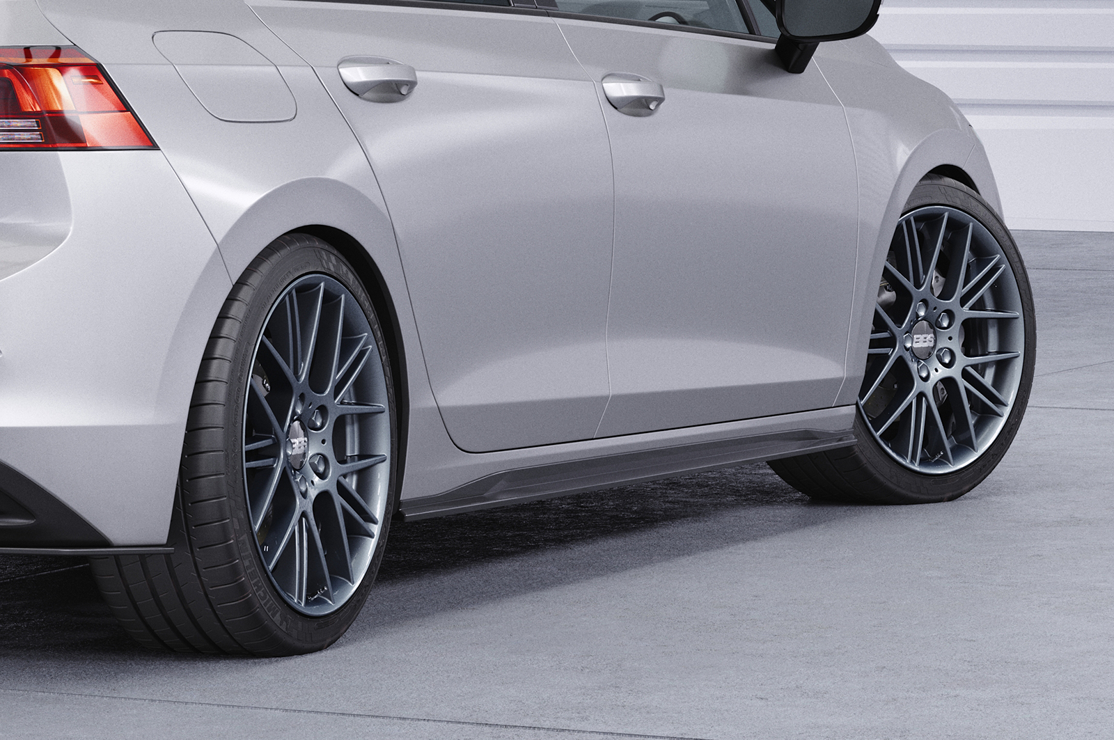 Bas de caisse (la paire) pour VW Golf 8 (Typ CD) hatchback (depuis 12/2019) - Fabriqué en ABS (6 finitions au choix)