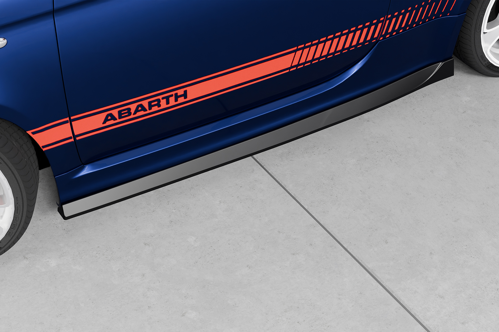 Bas de caisse (la paire) pour Fiat Abarth 595 toutes carrosseries (depuis 08/2012) - Fabriqué en ABS (6 finitions au choix)