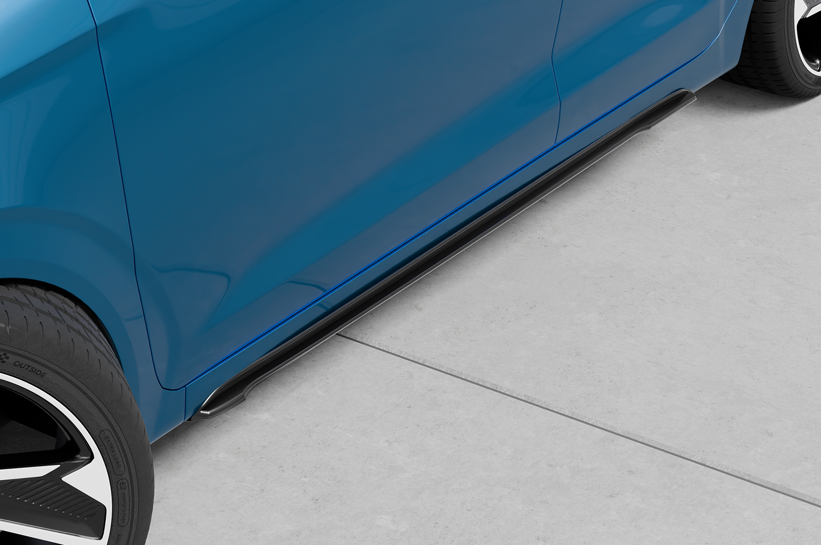 Bas de caisse (la paire) pour Hyundai I10 (3. Generation) toutes carrosseries (depuis 2019) - Fabriqué en ABS (6 finitions au choix)