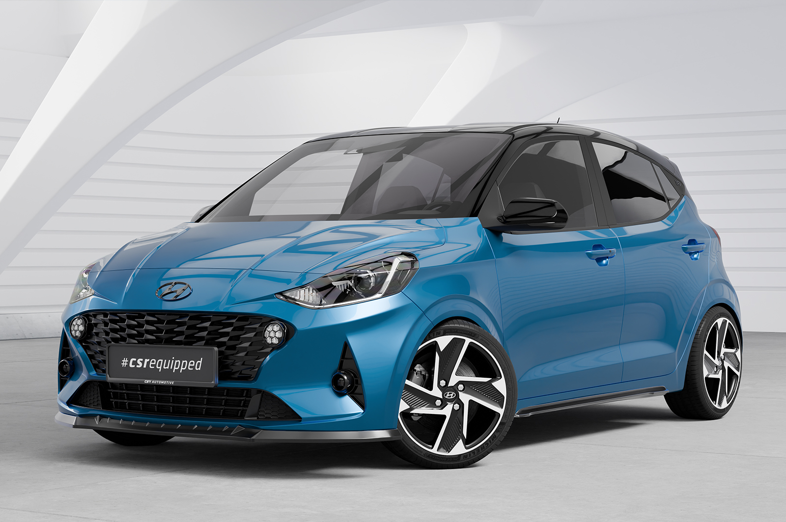 Bas de caisse (la paire) pour Hyundai I10 (3. Generation) toutes carrosseries (depuis 2019) - Fabriqué en ABS (6 finitions au choix)