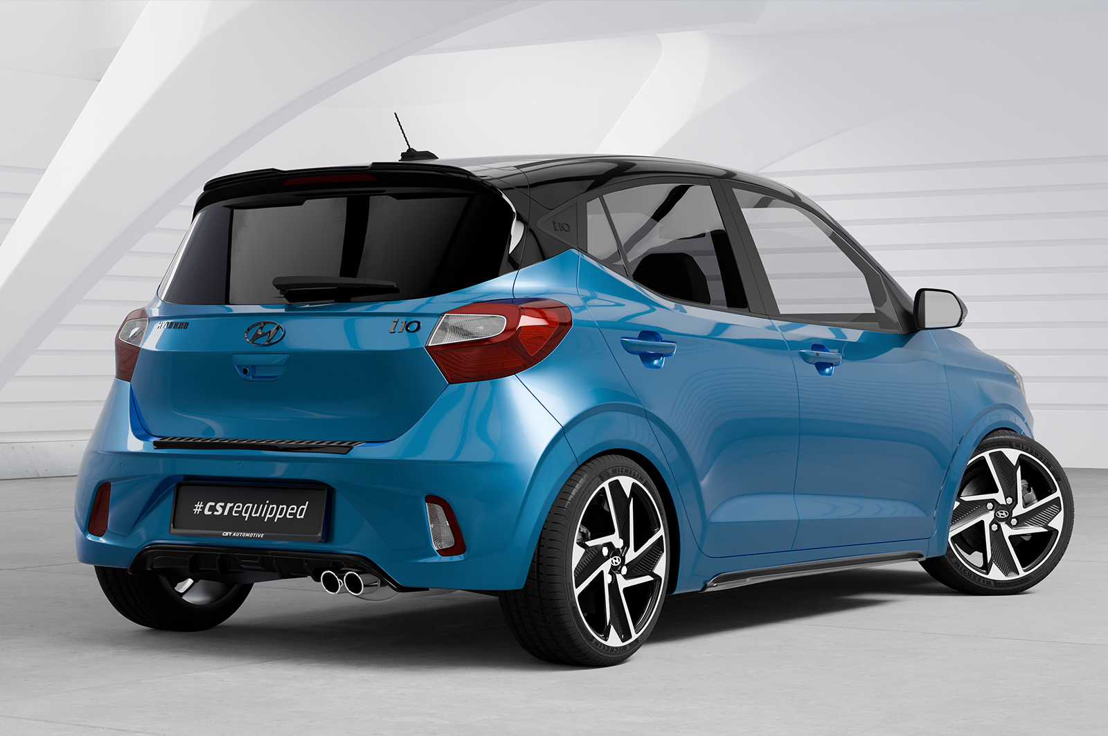 Bas de caisse (la paire) pour Hyundai I10 (3. Generation) toutes carrosseries (depuis 2019) - Fabriqué en ABS (6 finitions au choix)
