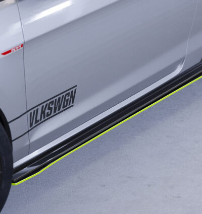 Bas de caisse (la paire) pour VW Golf 7 R / R-Line (facelift) (2017-2021) - Fabriqué en ABS 10mm (à peindre ou polir)