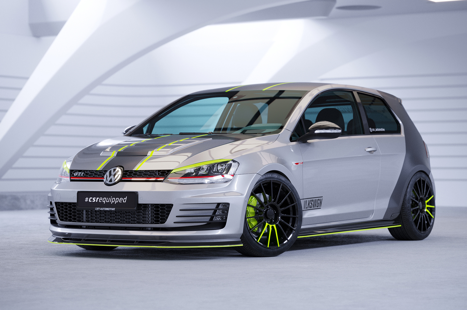 Bas de caisse (la paire) pour VW Golf 7 R / R-Line (facelift) (2017-2021) - Fabriqué en ABS 10mm (à peindre ou polir)