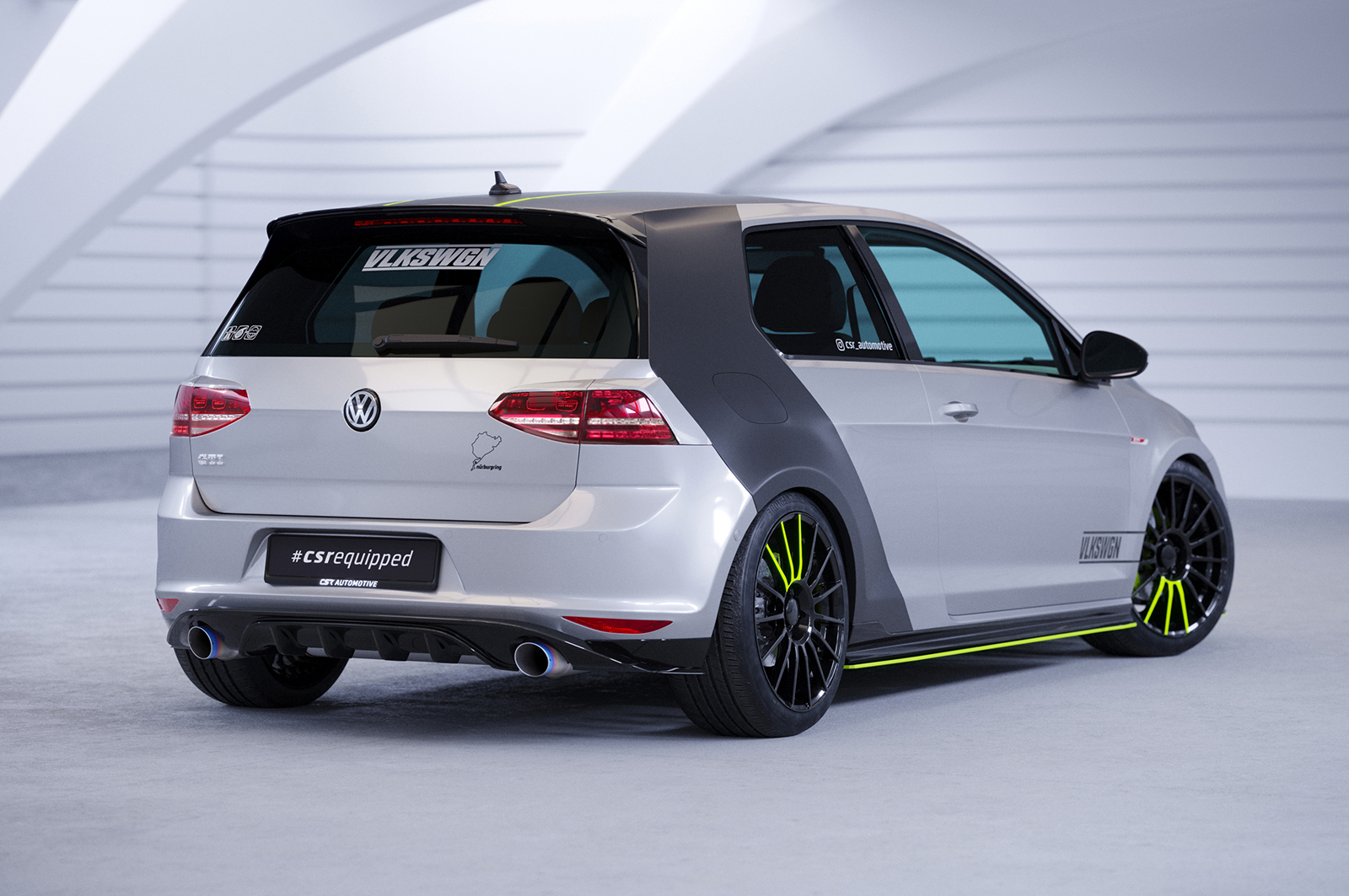Bas de caisse (la paire) pour VW Golf 7 R / R-Line (facelift) (2017-2021) - Fabriqué en ABS 10mm (à peindre ou polir)