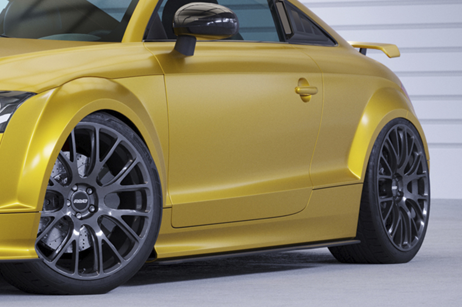 Bas de caisse (la paire) pour Audi TT (8J) RS (2009-2015) - Fabriqué en ABS 10mm (à peindre ou polir)