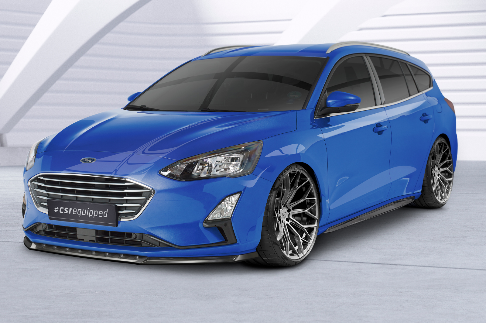 Bas de caisse (la paire) pour Ford Focus MK4 break (Titanium / Titanium X) (depuis 2018) - Fabriqué en ABS (6 finitions au choix)