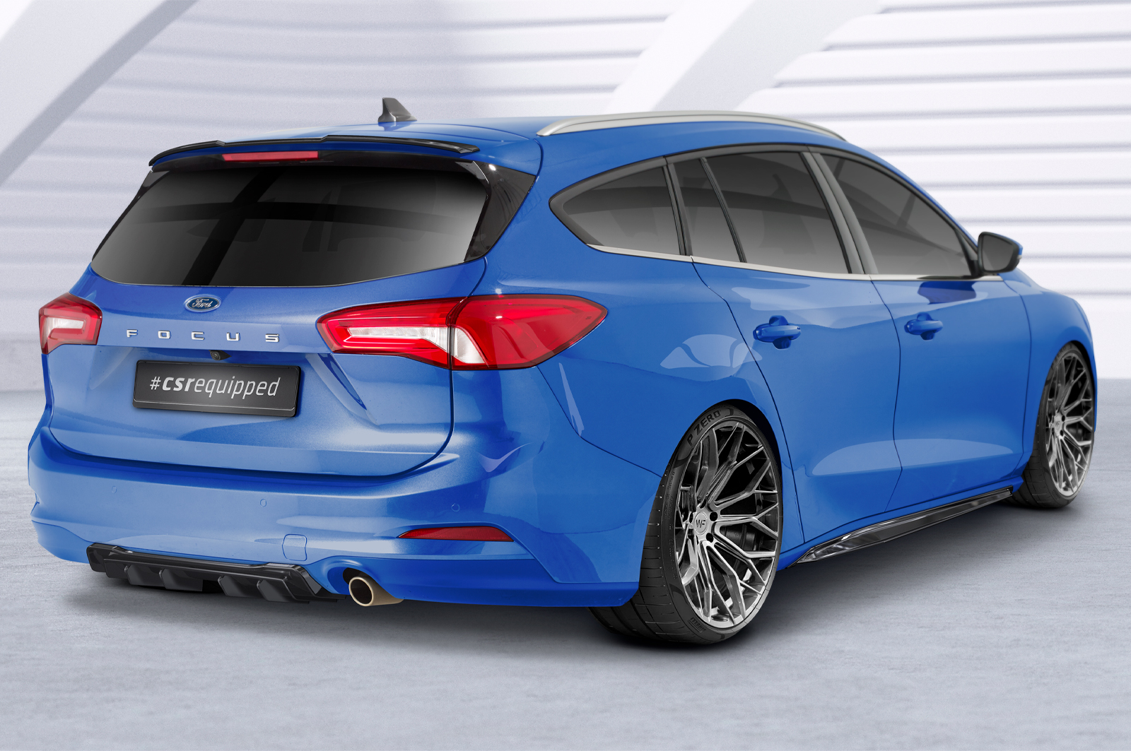 Bas de caisse (la paire) pour Ford Focus MK4 break (Titanium / Titanium X) (depuis 2018) - Fabriqué en ABS (6 finitions au choix)
