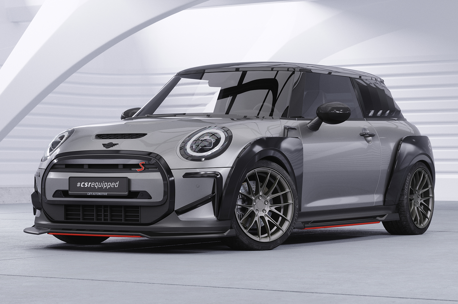 Bas de caisse (la paire) pour Mini F56 / F57 3 portes (Cooper / Cooper S / Cooper SE) (depuis 2014) - Fabriqué en ABS (6 finitions au choix)