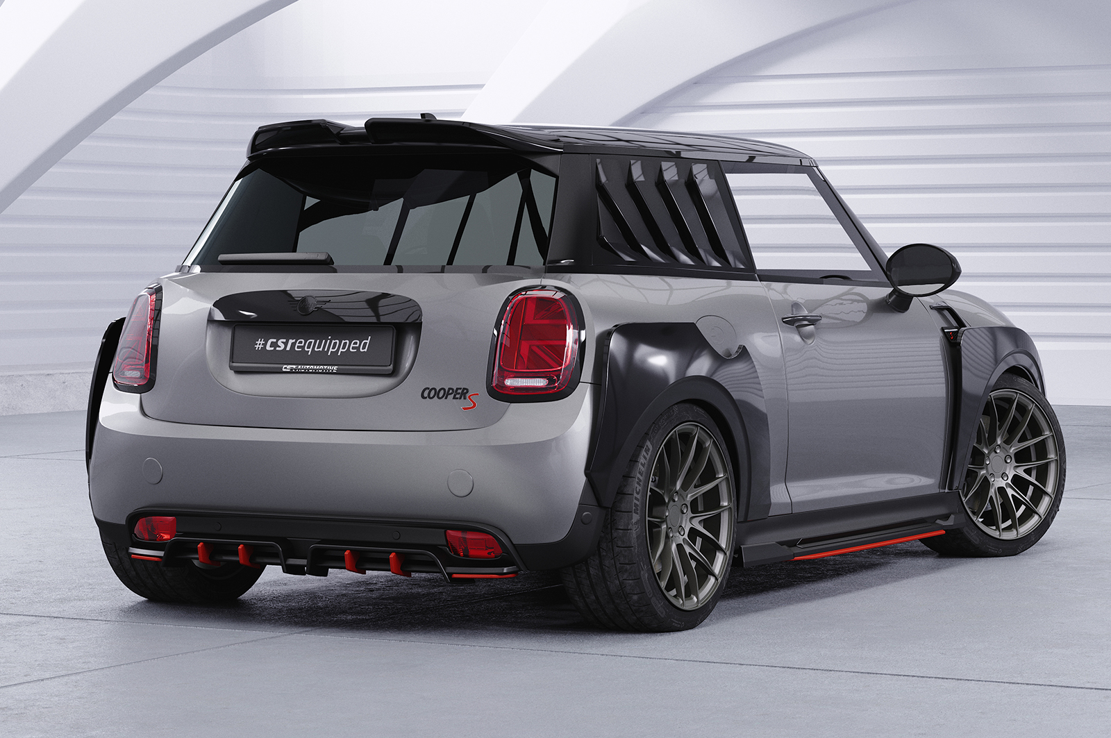 Bas de caisse (la paire) pour Mini F56 / F57 3 portes (Cooper / Cooper S / Cooper SE) (depuis 2014) - Fabriqué en ABS (6 finitions au choix)