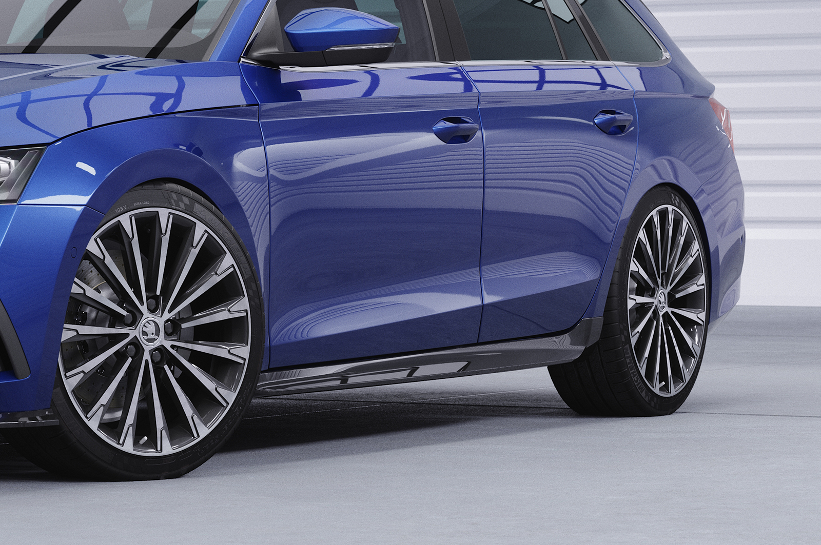 Bas de caisse (la paire) pour Skoda Octavia 4 toutes carrosseries (depuis 2020) - Fabriqué en ABS (6 finitions au choix)