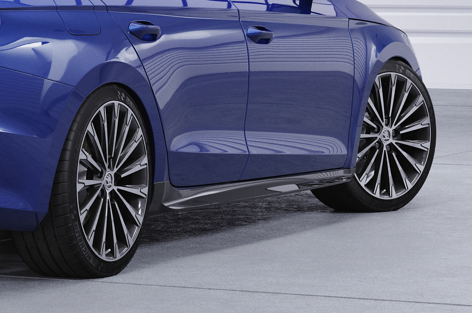 Bas de caisse (la paire) pour Skoda Octavia 4 toutes carrosseries (depuis 2020) - Fabriqué en ABS (6 finitions au choix)