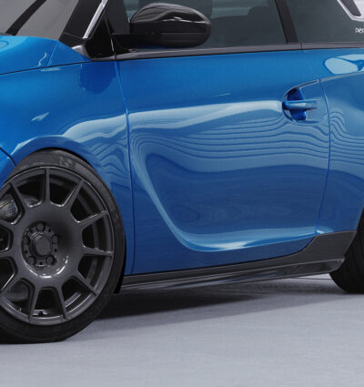 Bas de caisse (la paire) pour Opel Adam toutes carrosseries (11/2012-05/2019) - Fabriqué en ABS (6 finitions au choix)