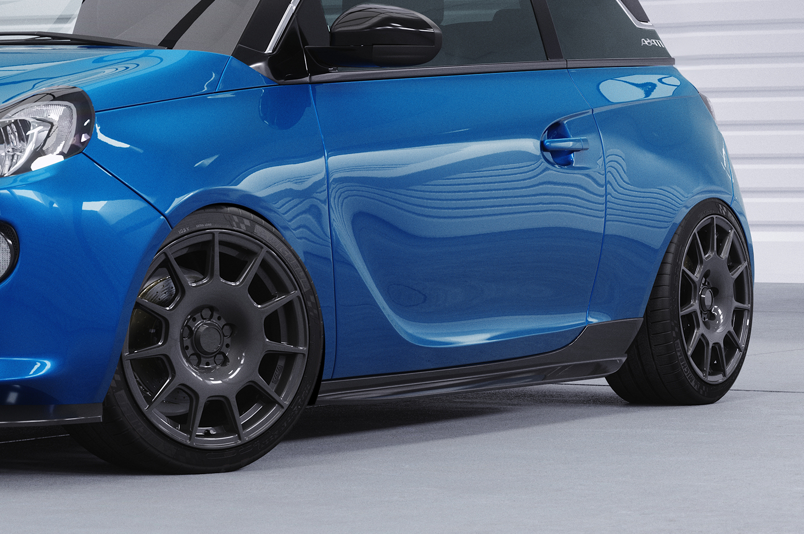 Bas de caisse (la paire) pour Opel Adam toutes carrosseries (11/2012-05/2019) - Fabriqué en ABS (6 finitions au choix)