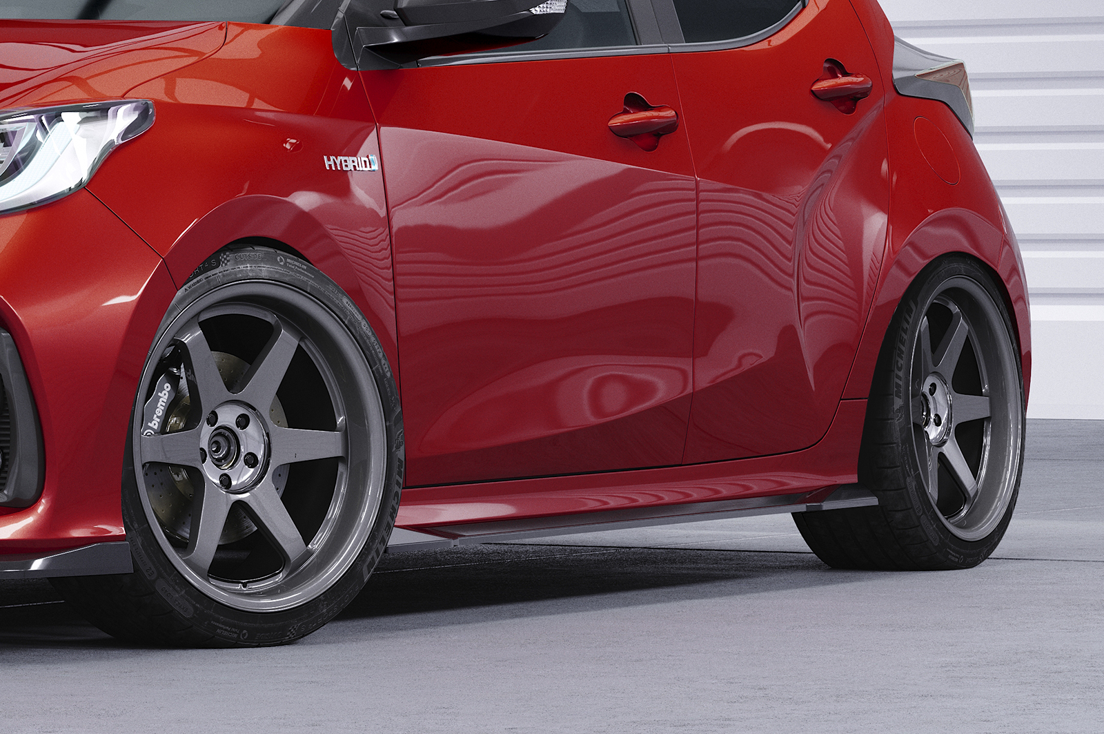 Bas de caisse (la paire) pour Toyota Yaris 4 (XP21) toutes carrosseries (depuis 2020) - Fabriqué en ABS (6 finitions au choix)