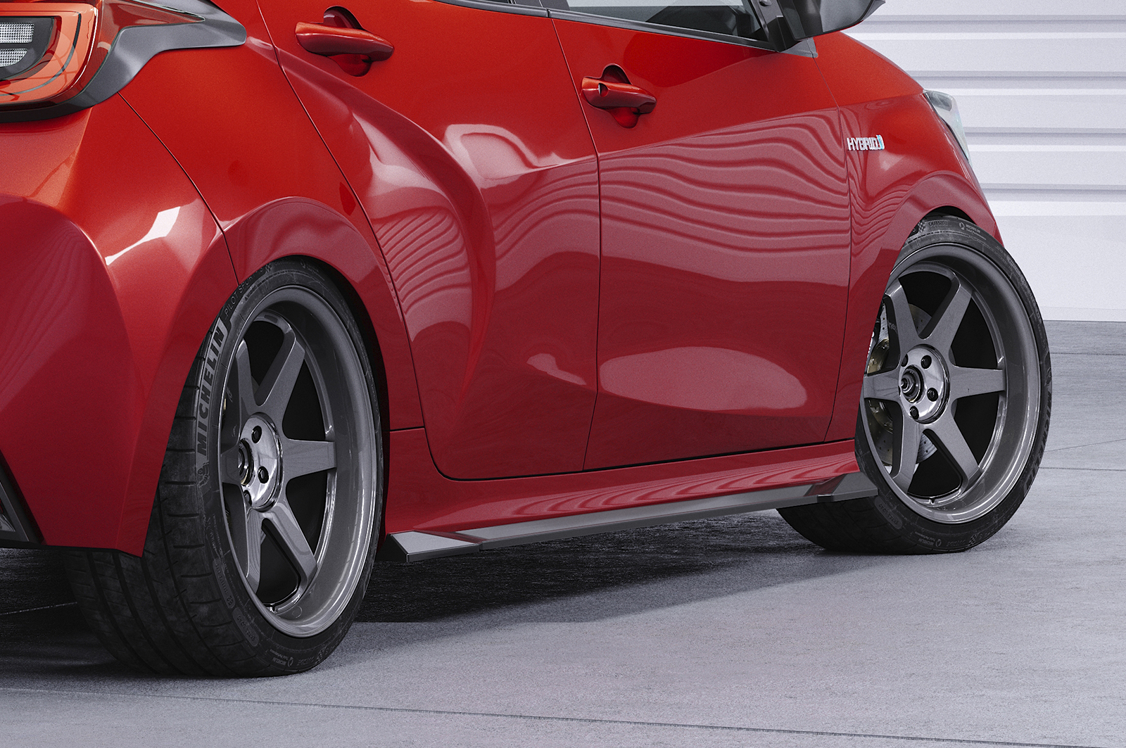 Bas de caisse (la paire) pour Toyota Yaris 4 (XP21) toutes carrosseries (depuis 2020) - Fabriqué en ABS (6 finitions au choix)