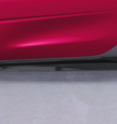 Bas de caisse (la paire) pour Smart Fortwo 453 tous les modèles avec seuils droits d'origine (depuis 2014) - Fabriqué en ABS (6 finitions au choix)