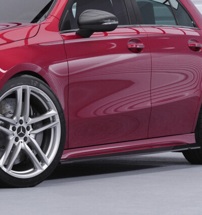 Bas de caisse (la paire) pour Mercedes Benz Classe A W177 AMG / AMG-LINE (depuis 2018) - Fabriqué en ABS (6 finitions au choix)