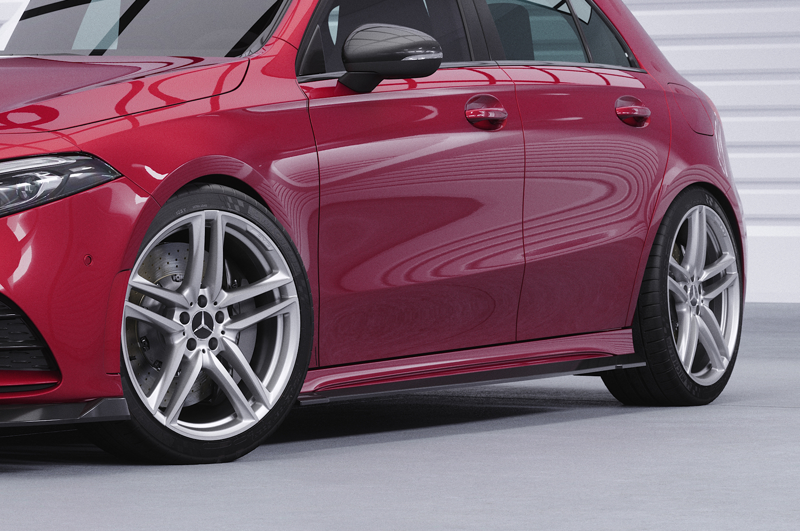 Bas de caisse (la paire) pour Mercedes Benz Classe A W177 AMG / AMG-LINE (depuis 2018) - Fabriqué en ABS (6 finitions au choix)