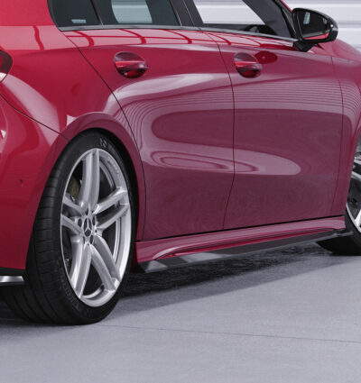 Bas de caisse (la paire) pour Mercedes Benz Classe A W177 AMG / AMG-LINE (depuis 2018) - Fabriqué en ABS (6 finitions au choix)