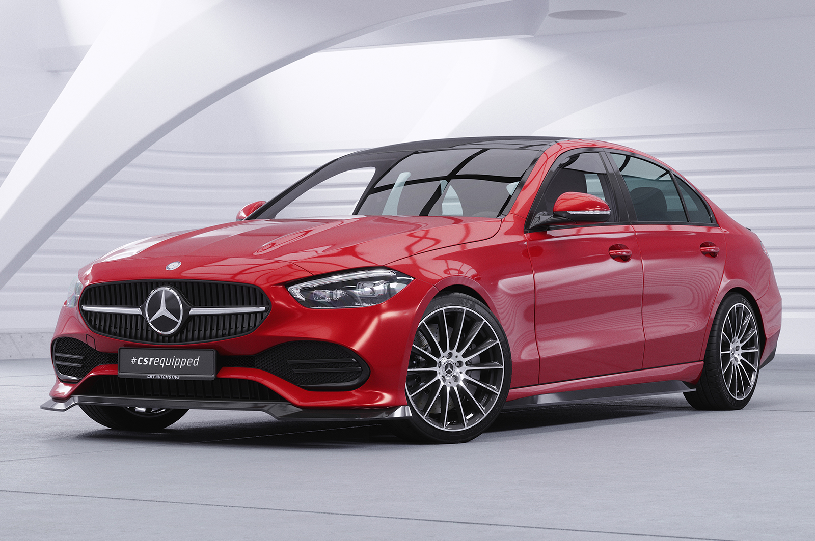 Bas de caisse (la paire) pour Mercedes Benz Classe C W206 / S206 berline et T-Modell (depuis 2021) - Fabriqué en ABS (6 finitions au choix)