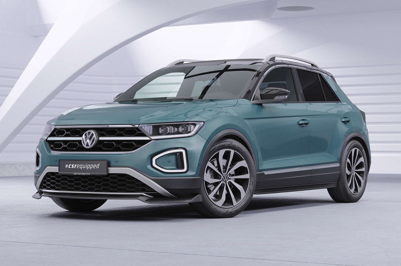 Bas de caisse (la paire) pour VW T-Roc (A1) toutes carrosseries (incl. R-Line et R) (depuis 2017) - Fabriqué en ABS (6 finitions au choix)