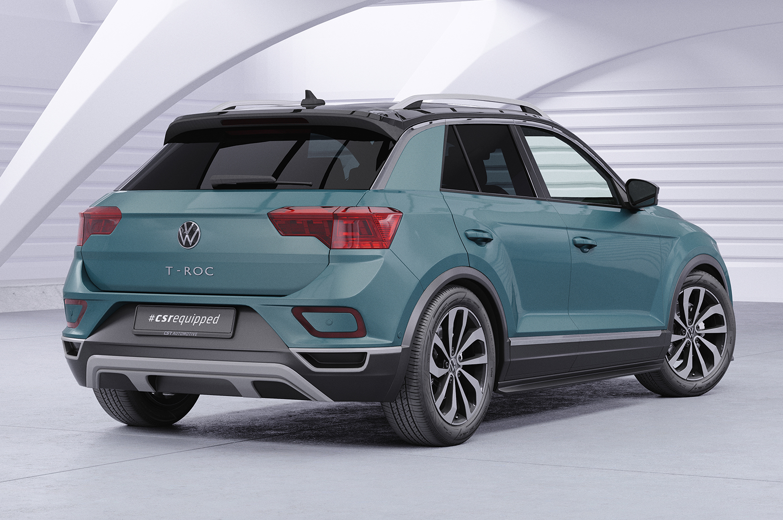 Bas de caisse (la paire) pour VW T-Roc (A1) toutes carrosseries (incl. R-Line et R) (depuis 2017) - Fabriqué en ABS (6 finitions au choix)