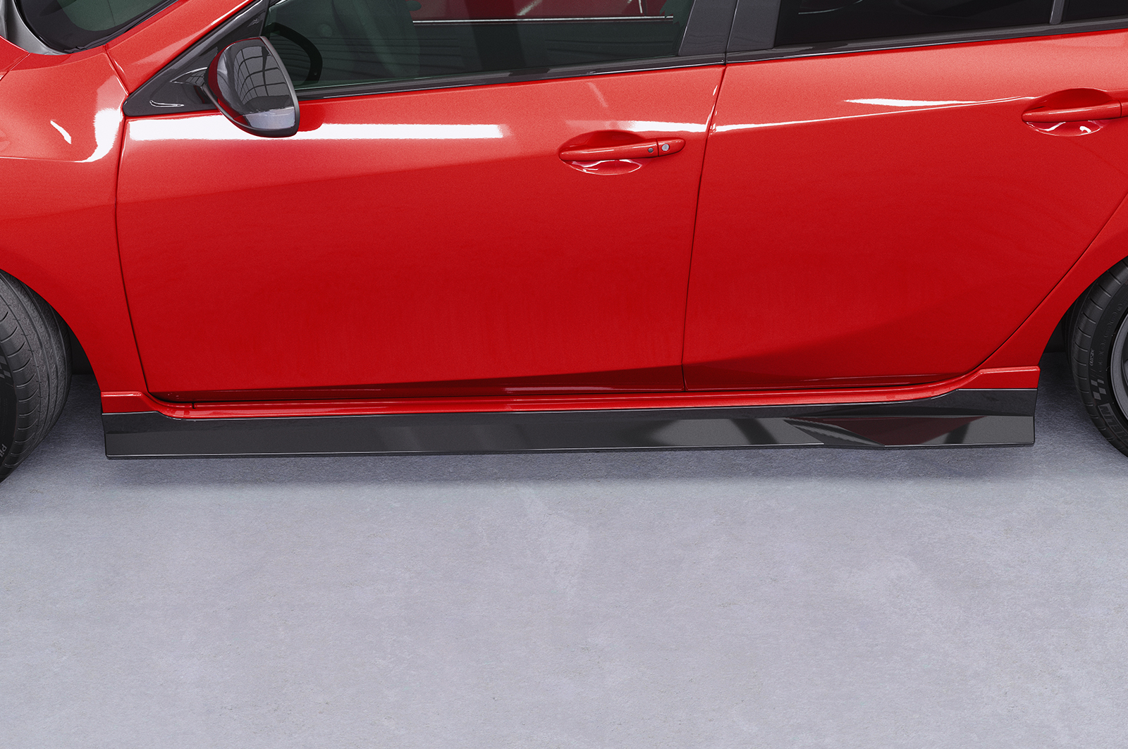 Bas de caisse (la paire) pour Mazda 3 (Typ BL) MPS (06/2009-10/2013) - Fabriqué en ABS (6 finitions au choix)