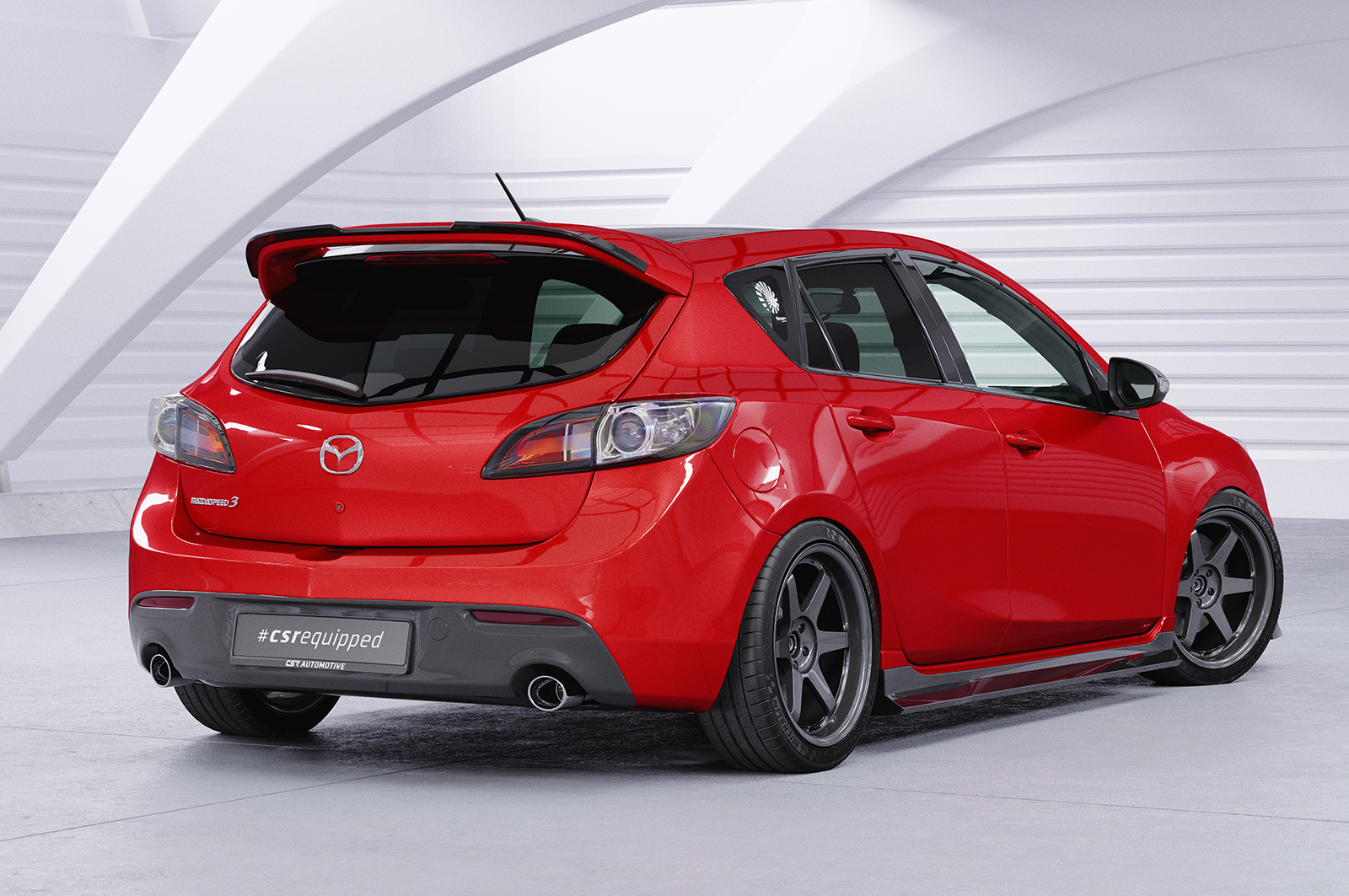 Bas de caisse (la paire) pour Mazda 3 (Typ BL) MPS (06/2009-10/2013) - Fabriqué en ABS (6 finitions au choix)