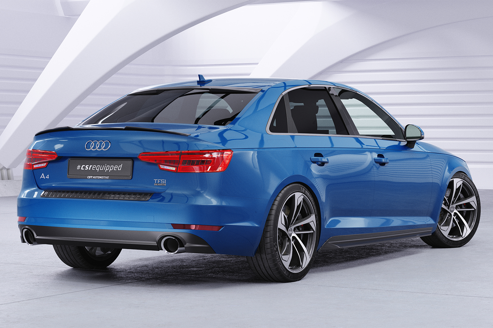Bas de caisse (la paire) pour Audi A4 B9 (Typ 8W) berline et Avant (finition de base) (depuis 2015) - Fabriqué en ABS (6 finitions au choix)