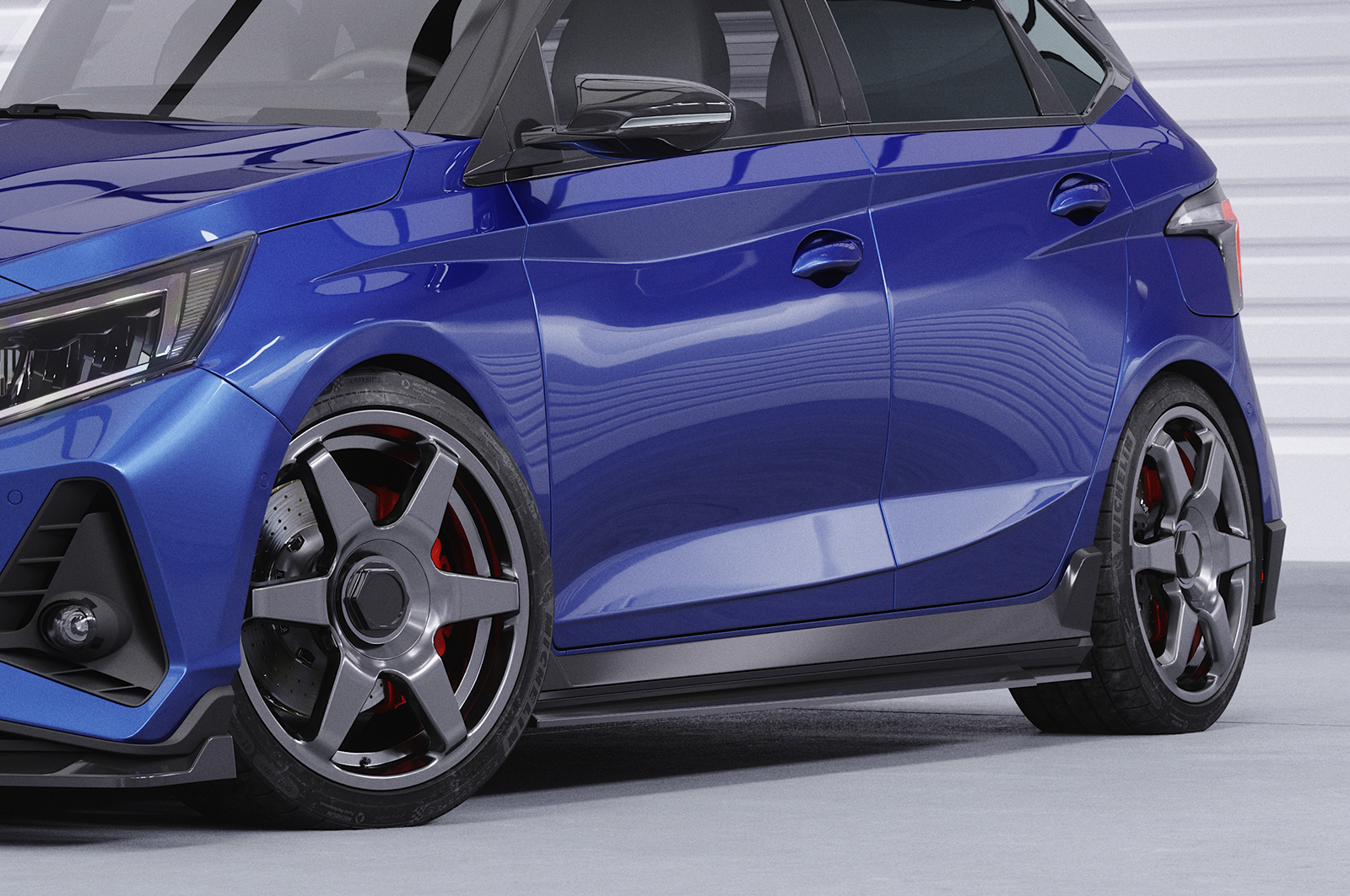 Bas de caisse (la paire) pour Hyundai I20 BC3 N-Line (depuis 2020) - Fabriqué en ABS (6 finitions au choix)