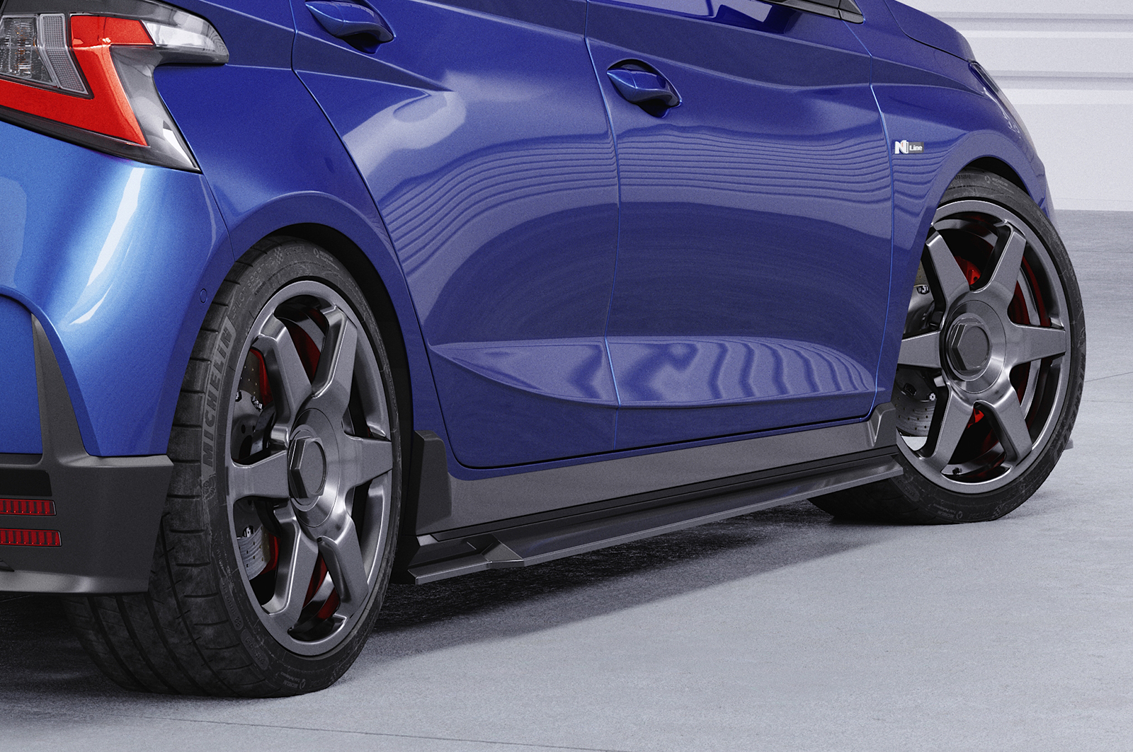 Bas de caisse (la paire) pour Hyundai I20 BC3 N-Line (depuis 2020) - Fabriqué en ABS (6 finitions au choix)