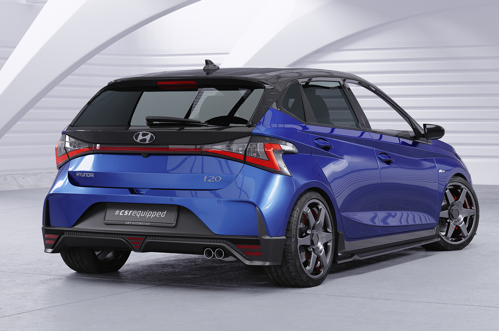 Bas de caisse (la paire) pour Hyundai I20 BC3 N-Line (depuis 2020) - Fabriqué en ABS (6 finitions au choix)