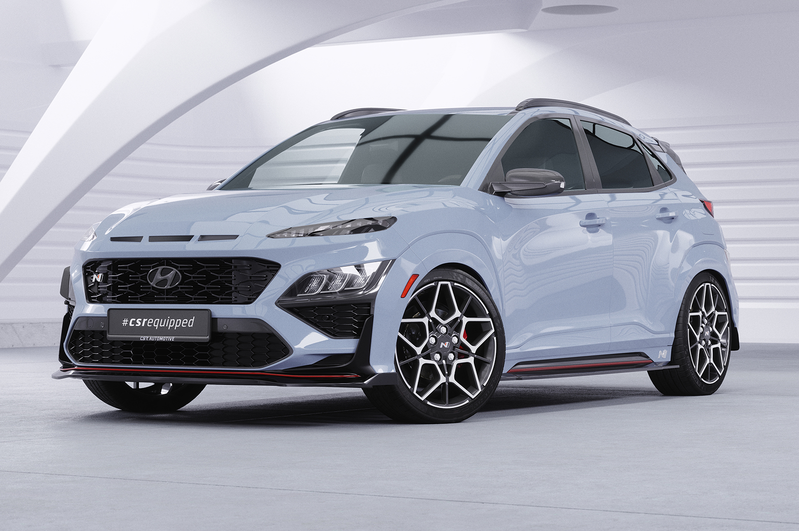 Bas de caisse (la paire) pour Hyundai Kona (1. Gen) N / N-Line (depuis 2020) - Fabriqué en ABS (6 finitions au choix)