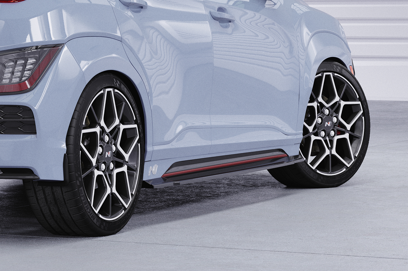 Bas de caisse (la paire) pour Hyundai Kona (1. Gen) N / N-Line (depuis 2020) - Fabriqué en ABS (6 finitions au choix)