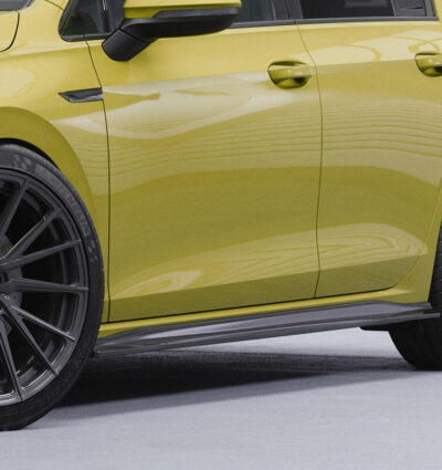Bas de caisse (la paire) pour VW Golf 8 (Typ CD) GTI / GTD / GTE / R-Line / sauf break (depuis 2019) - Fabriqué en ABS (6 finitions au choix)