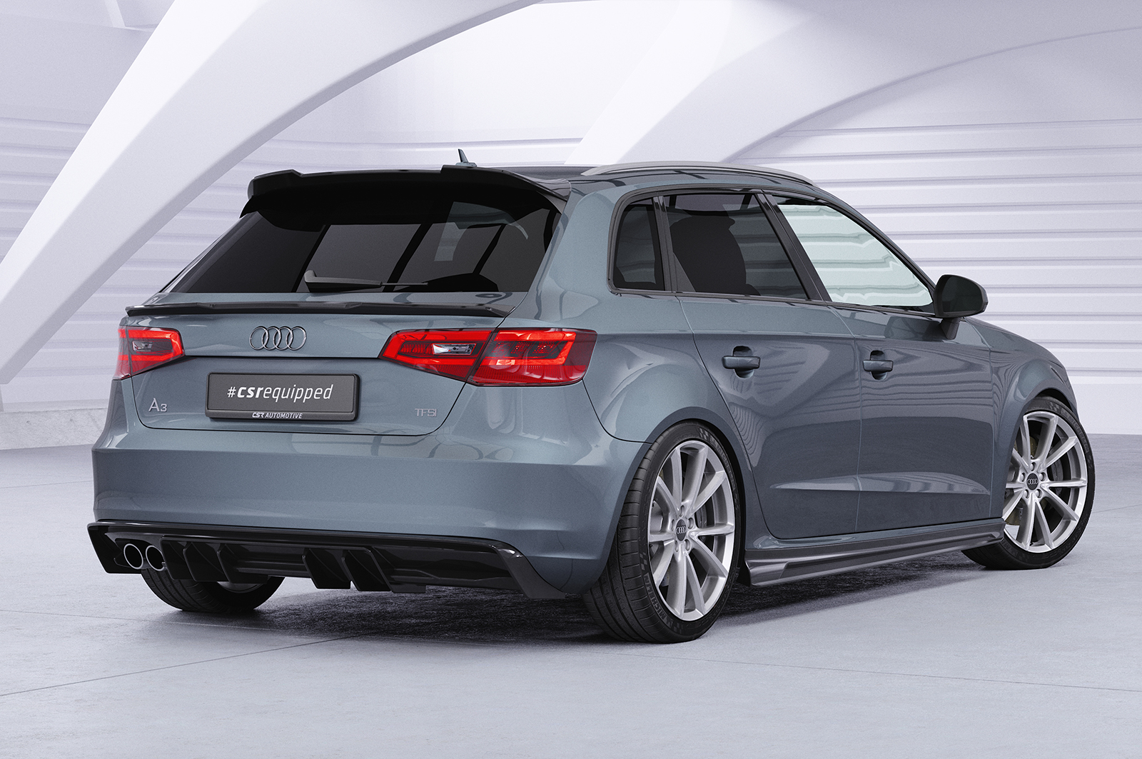 Bas de caisse (la paire) pour Audi A3 8V Sportback (2012-2020) - Fabriqué en ABS (6 finitions au choix)