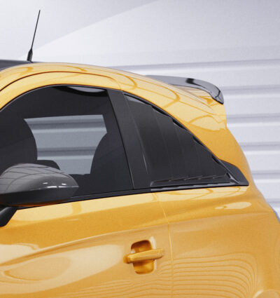 Caches vitres latérales (la paire) pour Opel Corsa E 3 portes (2014-2019) - Fabriqué en ABS (6 finitions au choix)