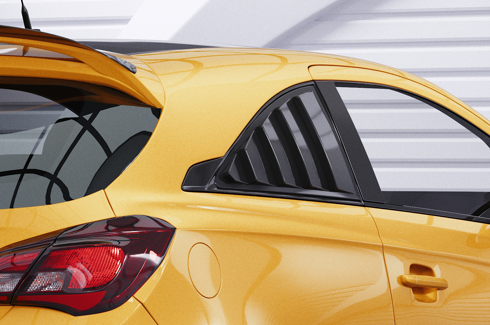 Caches vitres latérales (la paire) pour Opel Corsa E 3 portes (2014-2019) - Fabriqué en ABS (6 finitions au choix)