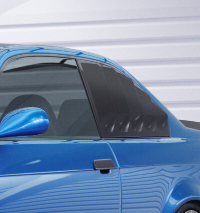 Caches vitres latérales (la paire) pour BMW Série 3 E36 coupé (1992-1998) - Fabriqué en ABS (6 finitions au choix)