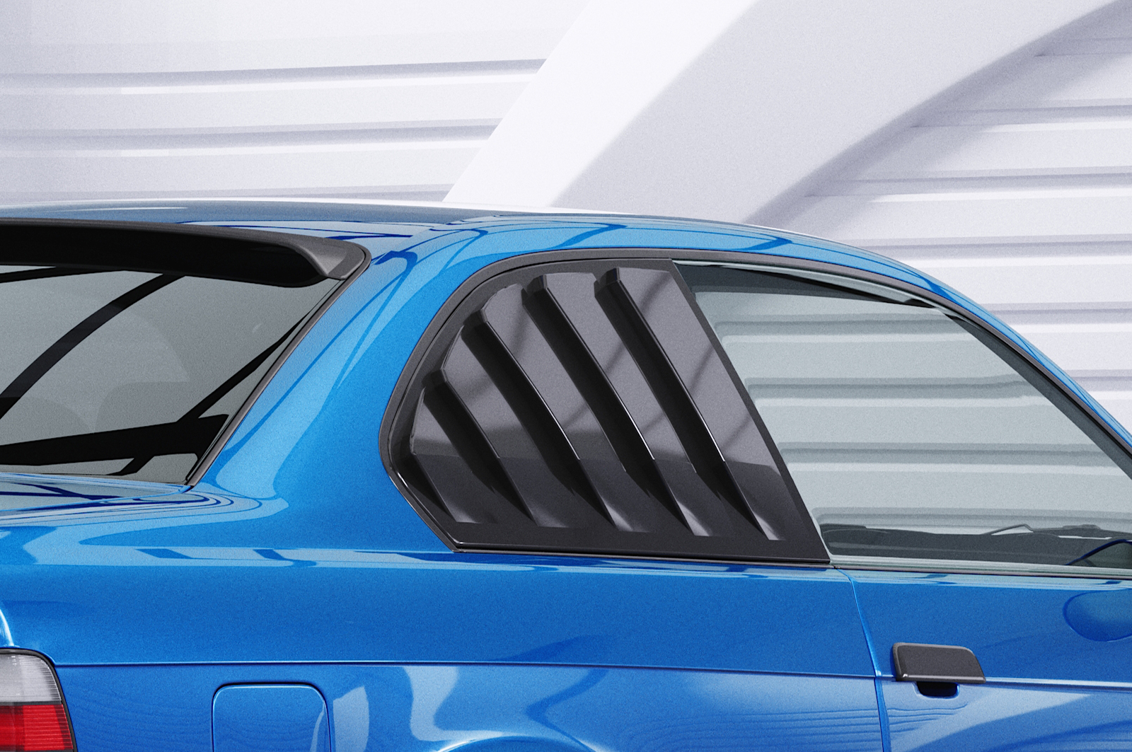 Caches vitres latérales (la paire) pour BMW Série 3 E36 coupé (1992-1998) - Fabriqué en ABS (6 finitions au choix)