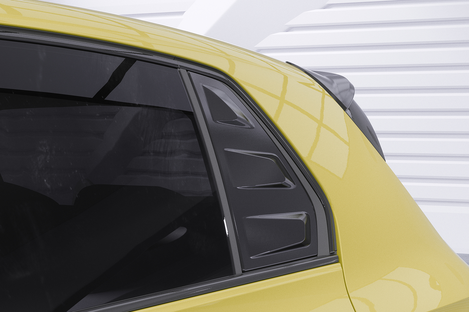 Caches vitres latérales (la paire) pour VW Golf 8 hatchback (toutes carrosseries) (depuis 2019) - Fabriqué en ABS (6 finitions au choix)