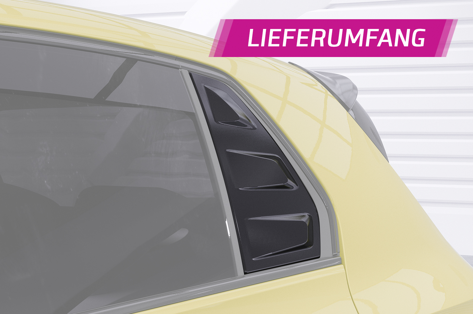 Caches vitres latérales (la paire) pour VW Golf 8 hatchback (toutes carrosseries) (depuis 2019) - Fabriqué en ABS (6 finitions au choix)