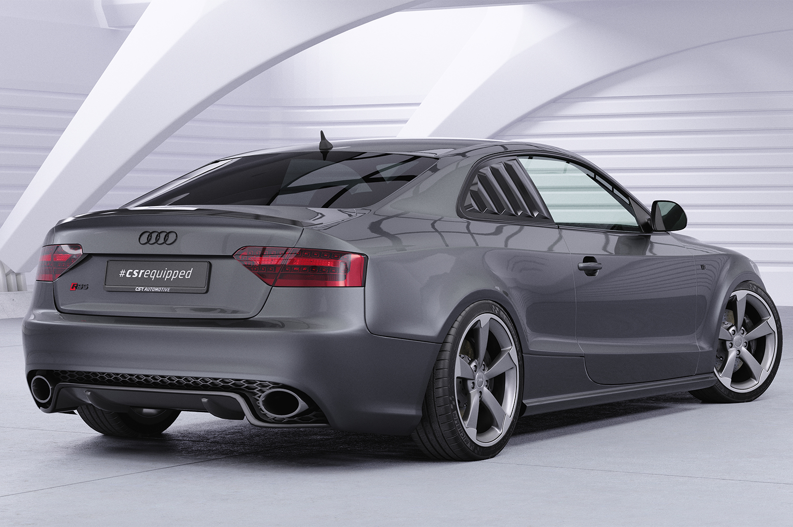 Caches vitres latérales (la paire) pour Audi A5 / S5 / RS5 (8T) coupé (06/2007-06/2016) - Fabriqué en ABS (6 finitions au choix)