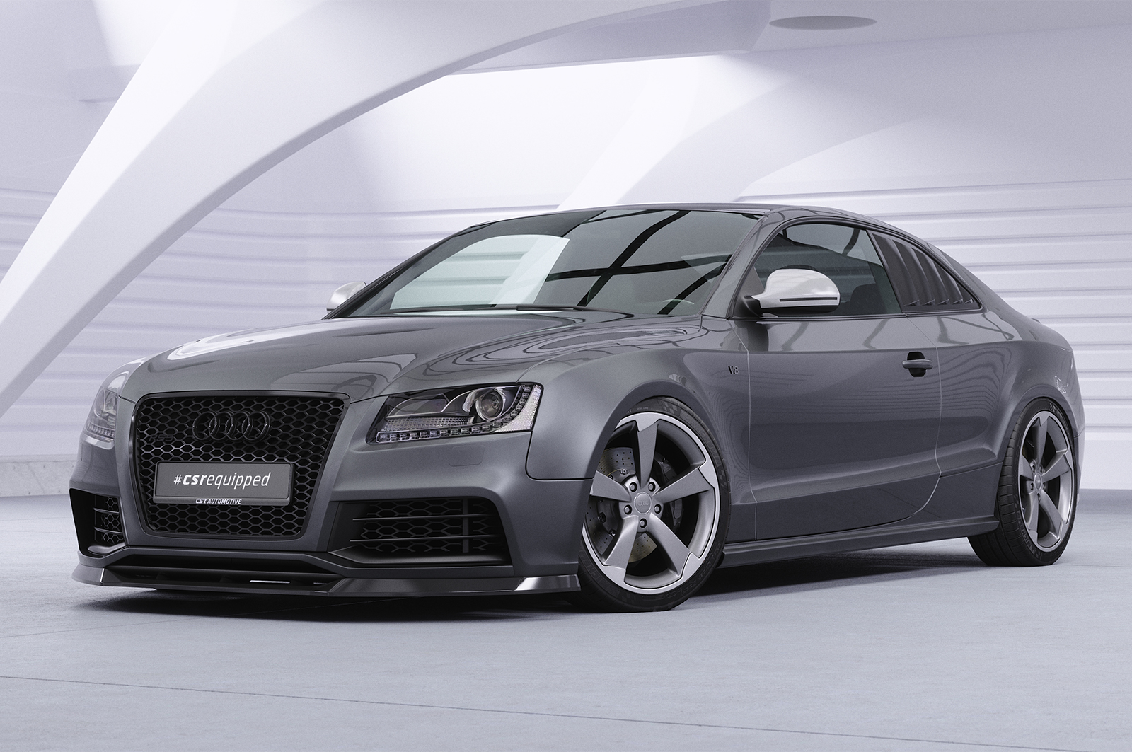 Caches vitres latérales (la paire) pour Audi A5 / S5 / RS5 (8T) coupé (06/2007-06/2016) - Fabriqué en ABS (6 finitions au choix)