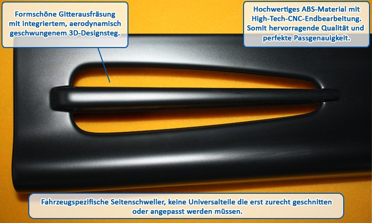 Bas de caisse (la paire) RDX pour OPEL / VAUXHALL Zafira "GT4"