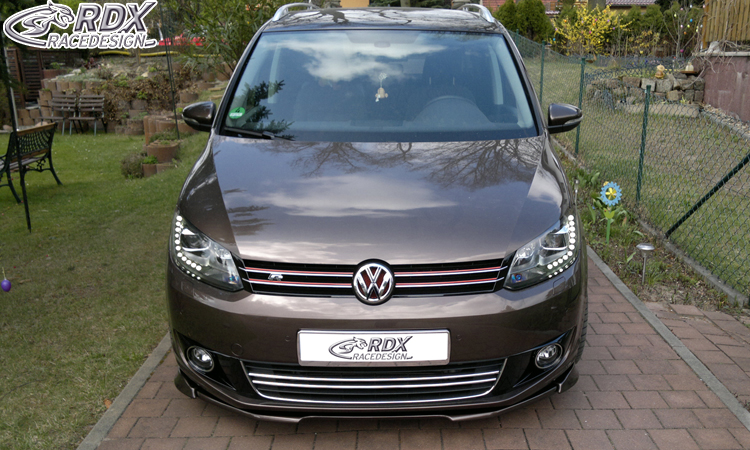Ajout / Lame de pare-chocs avant RDX VARIO-X pour VW Touran 1T1 Facelift (2010-2015) / Caddy 2K (2010-2015)